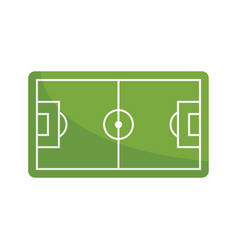 Football Field Icon Flat Soccer Pitch