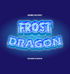 Frost Dragon Editable Text Effect 3d Emboss Flat