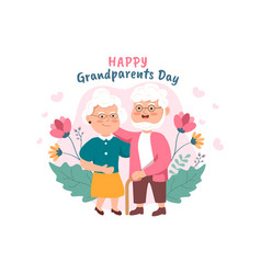 Happy Grandparents Day Cute Cartoon With Older