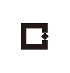 Letter C Gem Square Geometric Symbol Simple Logo