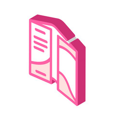 Paper Booklet Isometric Icon