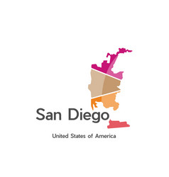 San Diego City Map Modern Creative Logo