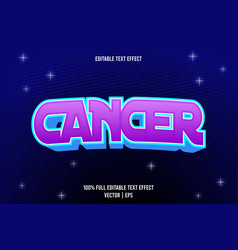 Cancer Editable Text Effect 3 Dimension Emboss