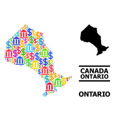 Collage Map Ontario Province