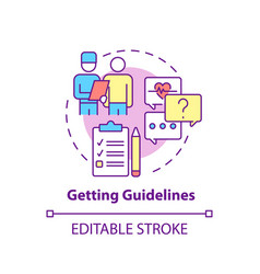 Getting Guidelines Concept Icon