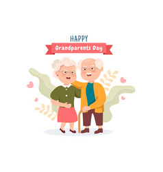 Happy Grandparents Day Cute Cartoon With Older