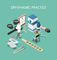 Ophthalmology Isometric Composition