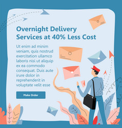 Overnight Delivery Services Almost Half Less Cost