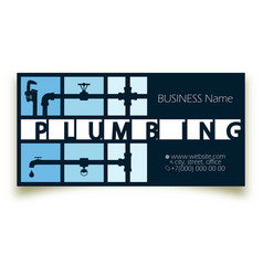 Water Pipes And Faucet Business Card Plumbing