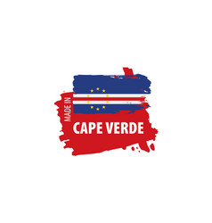 Cape Verde Flag On A White