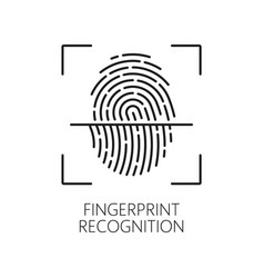 Fingerprint Recognition And Identification Icon