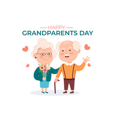 Happy Grandparents Day Cute Cartoon With Older