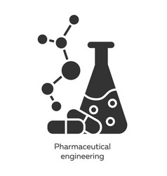 Pharmaceutical Engineering Glyph Icons Set Drug