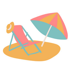 Simple Beach Chair With Umbrella