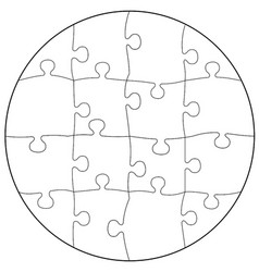 4x4 Circle Puzzle Pieces