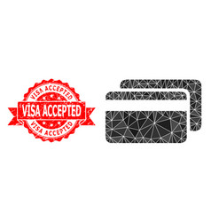 Distress Visa Accepted Stamp Seal And Credit Cards