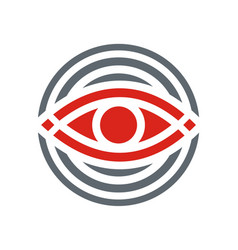 Eye vision monitor optic logo Royalty Free Vector Image
