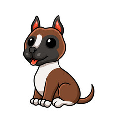 Cute Little Boxer Dog Cartoon