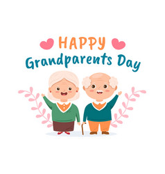 Happy Grandparents Day Cute Cartoon With Older