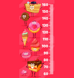 Kids Height Ruler Cartoon Sweet Dessert Characters