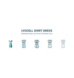 Lyocell Shirt Dress Icon In 5 Different Style