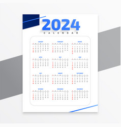 Minimal Style 2024 Monthly Schedule Calendar