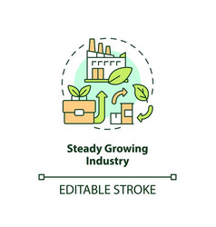 Steady Growing Industry Concept Icon