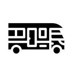 Truck House On Wheels Glyph Icon