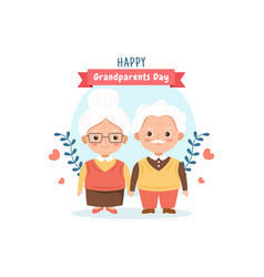 Happy Grandparents Day Cute Cartoon With Older