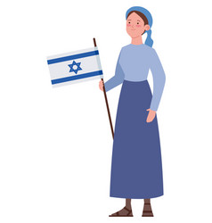 Israel Peace Persons Woman With Flag