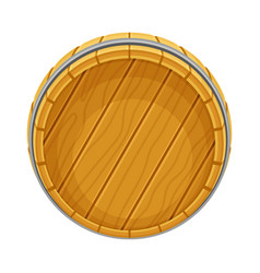 Wooden Barrel View From Above Oak Cask