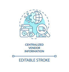 2d Centralized Vendor Information Blue Concept