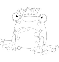 Cute Cartoon Frog King Toy Sketch Template