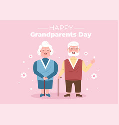 Happy Grandparents Day Cute Cartoon With Older