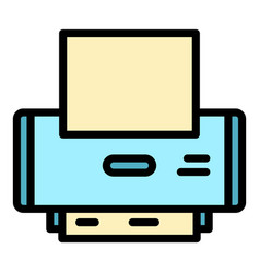 Home Office Printer Icon Color Outline