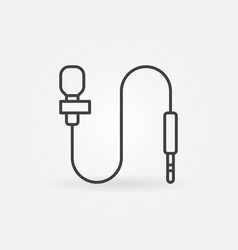 Lapel Microphone Line Icon