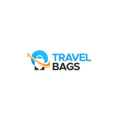 Modern Abstract Travel Bags Plane Lane Logo Design