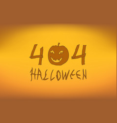 Pumpkin With Number 404 Comic Style Website