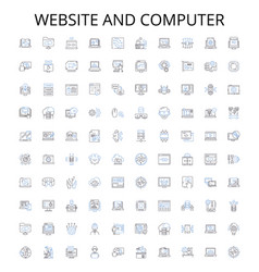 Website And Computer Outline Icons Collection