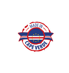 Cape Verde Flag On A White