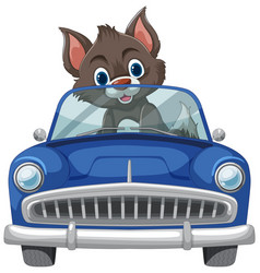 Cartoon Chipmunk Enjoying A Car Ride