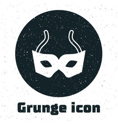 Grunge Festive Mask Icon Isolated On White