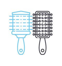 Hair Brush Line Icon Outline Symbol