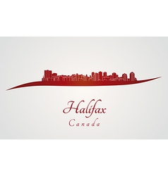 Halifax Skyline In Red