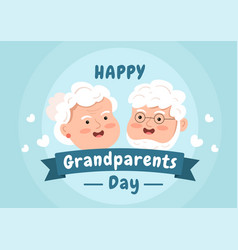 Happy Grandparents Day Cute Cartoon With Older