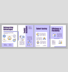 Outsourcing Benefits Purple Brochure Template