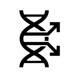 Black Dna Mutation Change Gene Flat Gmo Icon