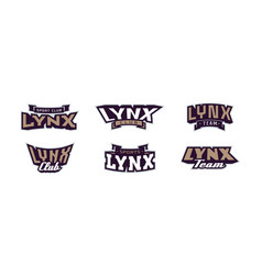 A Set Of Bold Fonts For Lynx Mascot Logo