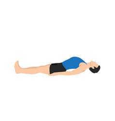 Man Doing Fish Pose Matsyasana Exercise