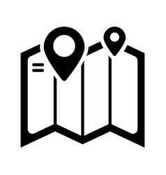 Trail Map Solid Icon Style E